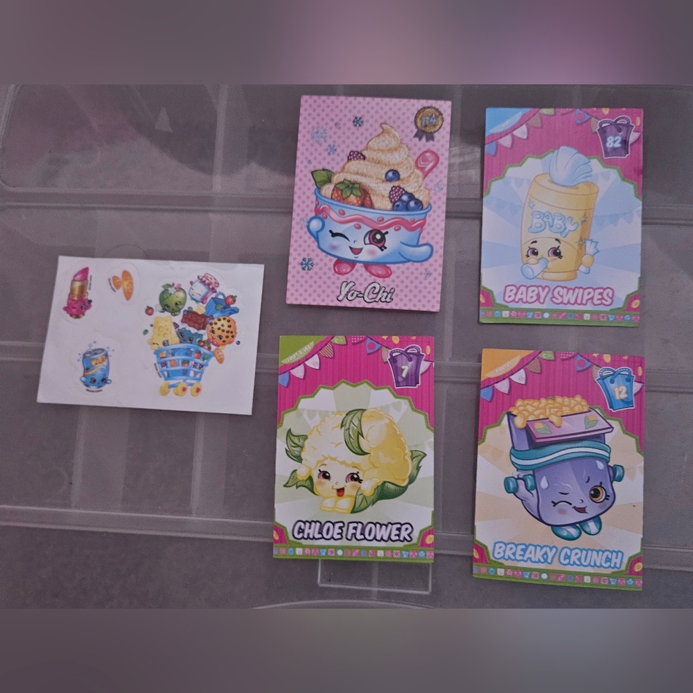 Shopkins Season 1 & 2 Collectible Cards + Stickers